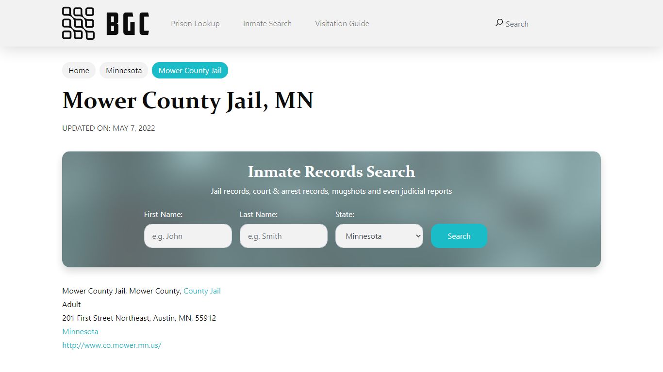 Mower County Jail, MN Inmate Search, Mugshots, Visitation ...